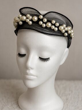 Black And Pearl Headband